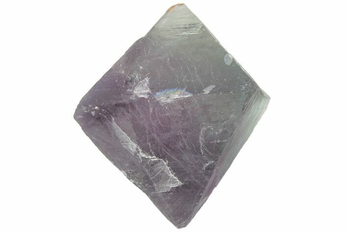 Purple and Green Banded Fluorite Octahedron - China #164578